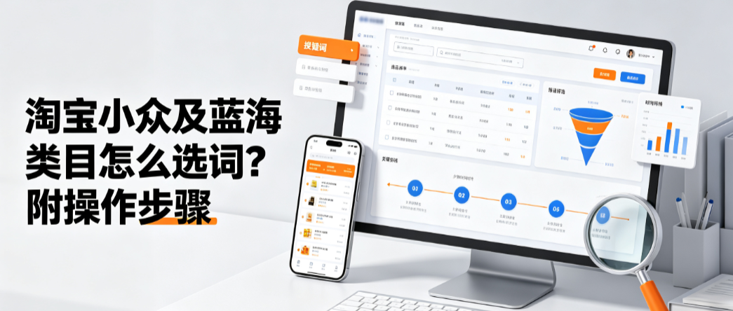 淘宝小众及蓝海类目怎么选词附操作步骤?全链路指南