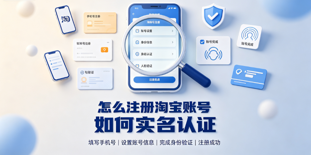怎么注册淘宝账号?如何实名认证?