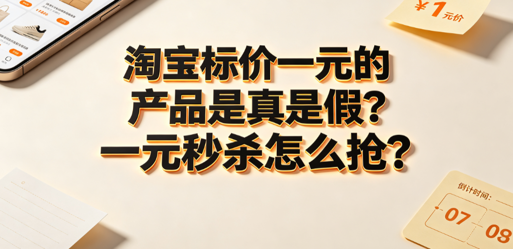 淘宝标价一元的产品是真是假?一元秒杀怎么抢?