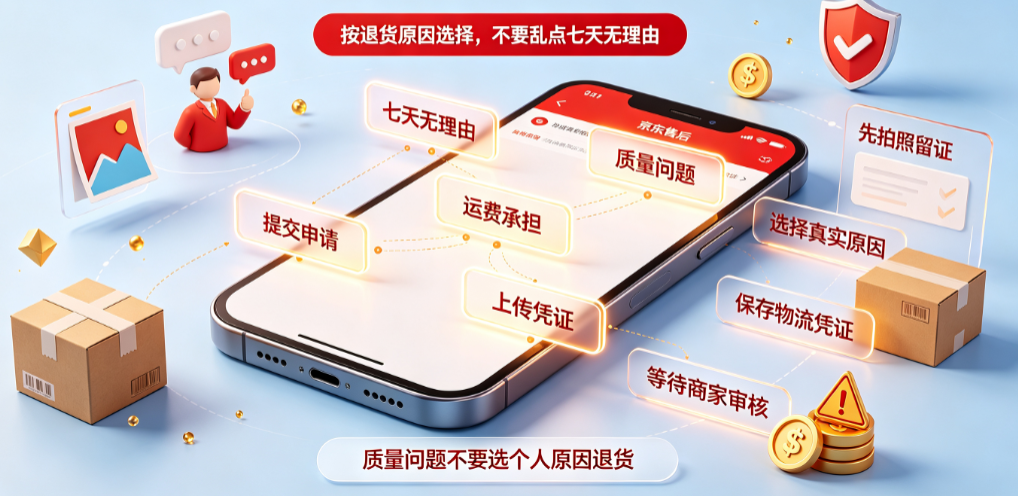 京东无理由退换货规则是什么?七天无理由退换货运费由谁承担?