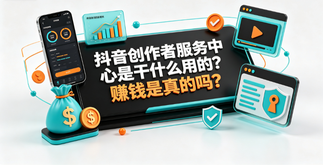 抖音创作者服务中心是干什么用的?赚钱是真的吗?