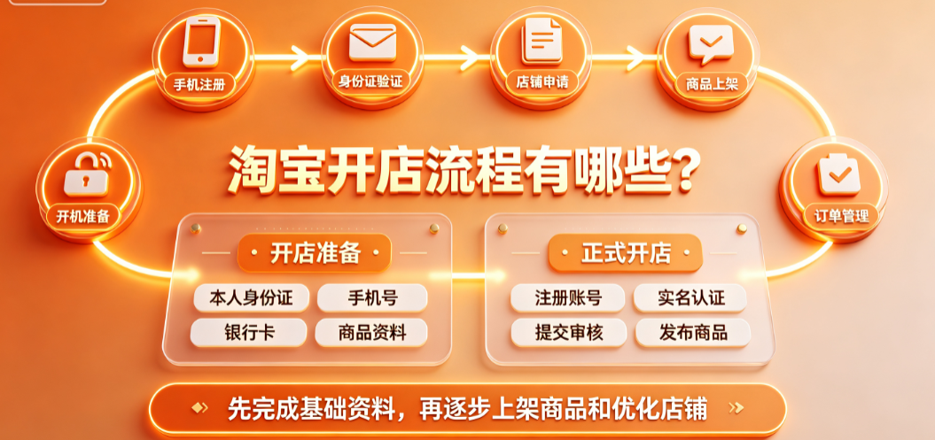 怎么淘宝开店卖东西?有哪些流程?