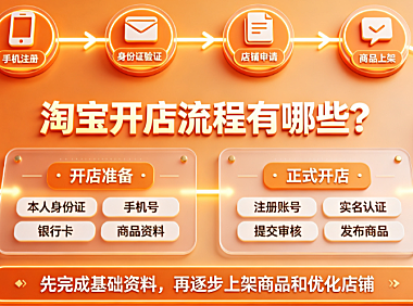 怎么淘宝开店卖东西?有哪些流程?