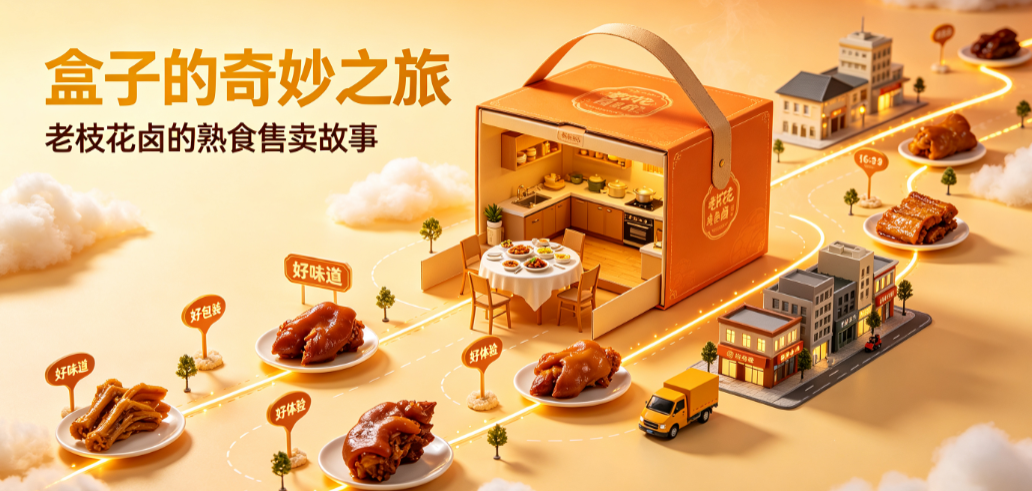 盒子的奇妙之旅,老枝花卤这样卖熟食
