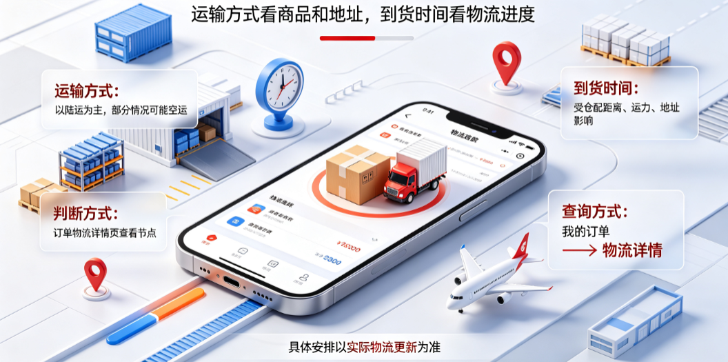 京东物流是空运还是陆运?物流几天能到?