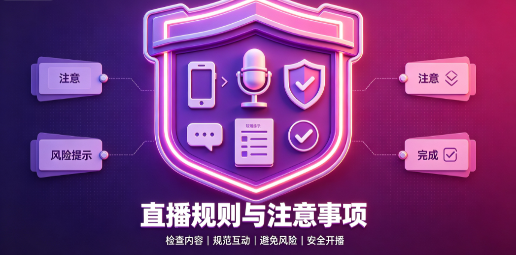 抖音直播该注意的规则有什么?附直播注意事项