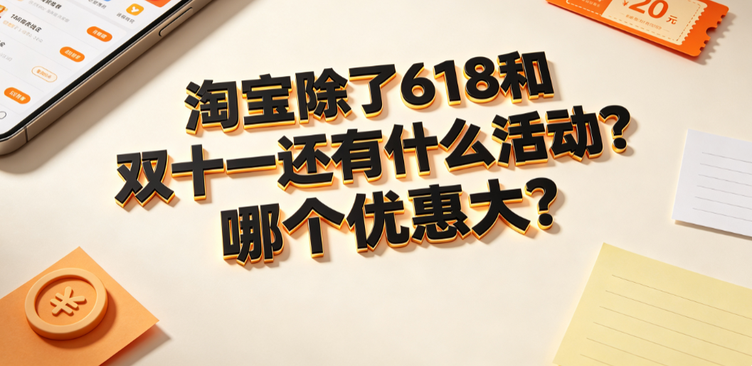 淘宝除了618和双十一还有什么活动?哪个优惠大?