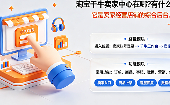 淘宝千牛卖家中心在哪?有什么用?全链路操作与运营指南