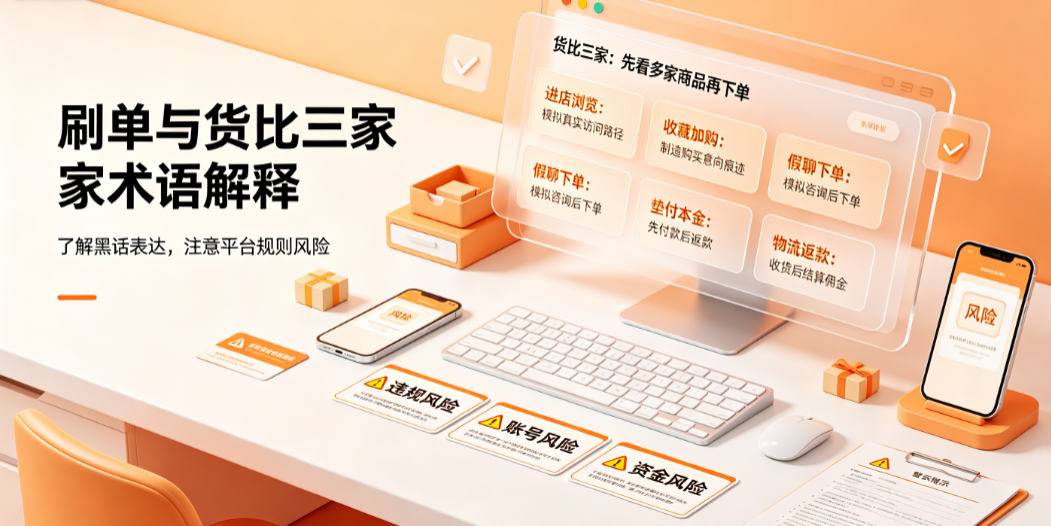 淘宝刷单货比三家的术语具体有哪些?