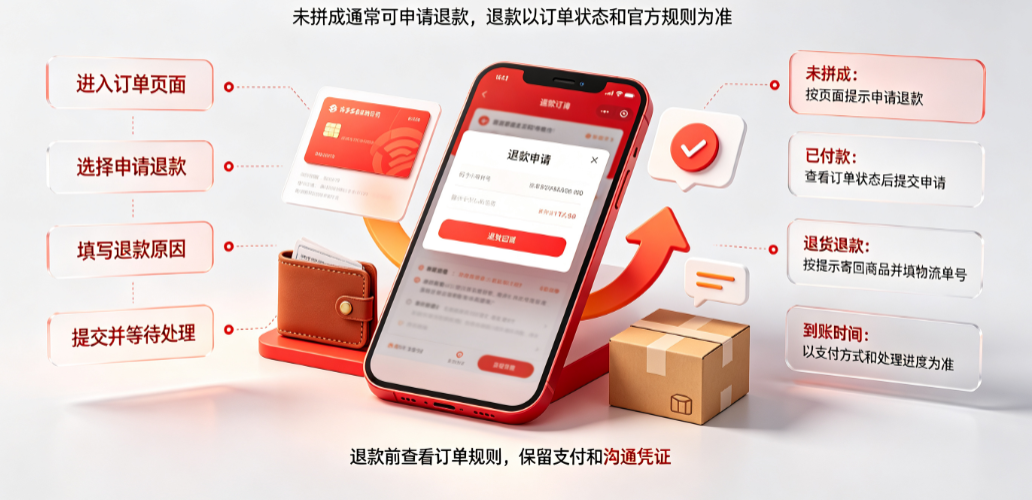 拼多多没有拼成怎么退款?拼多多退款流程是什么?