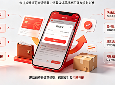 拼多多没有拼成怎么退款?拼多多退款流程是什么?操作指南与时效解析