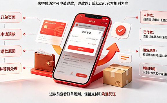 拼多多没有拼成怎么退款?拼多多退款流程是什么?操作指南与时效解析
