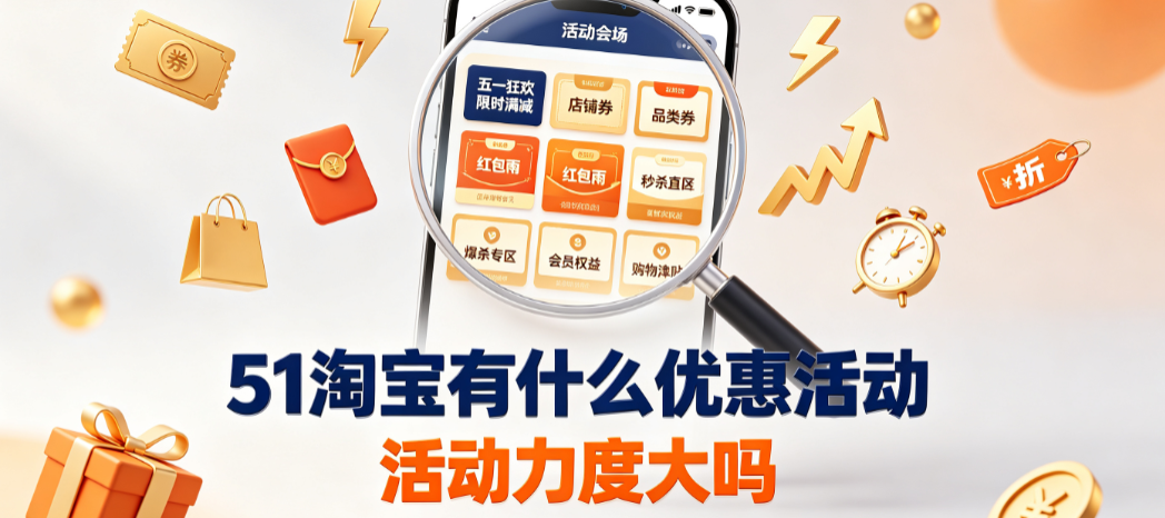 51淘宝有什么优惠活动?活动力度大吗?五一促销全解析