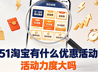 51淘宝有什么优惠活动?活动力度大吗?五一促销全解析