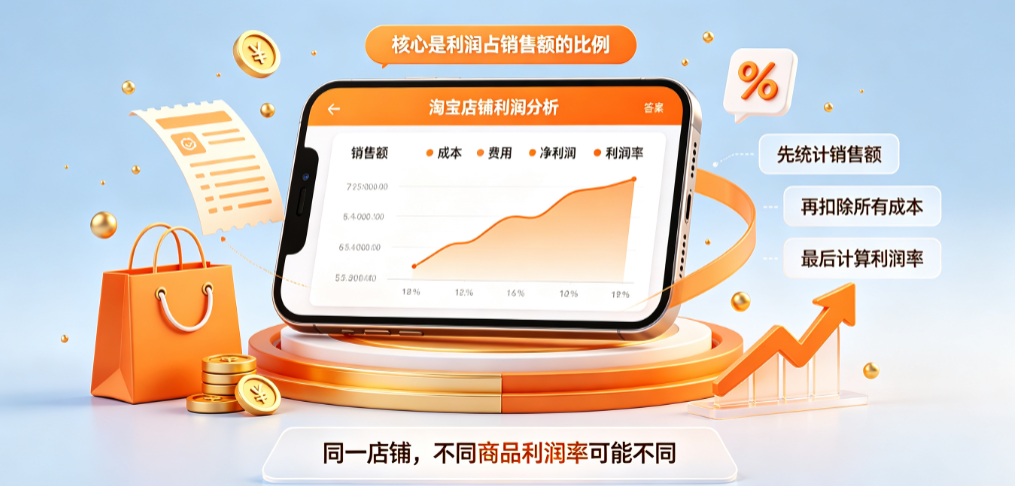 淘宝净利润率计算公式具体是什么？