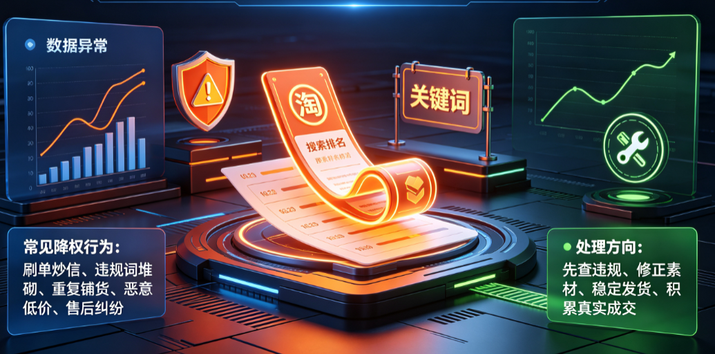 淘宝宝贝被降权了怎么办?降权行为有哪些?