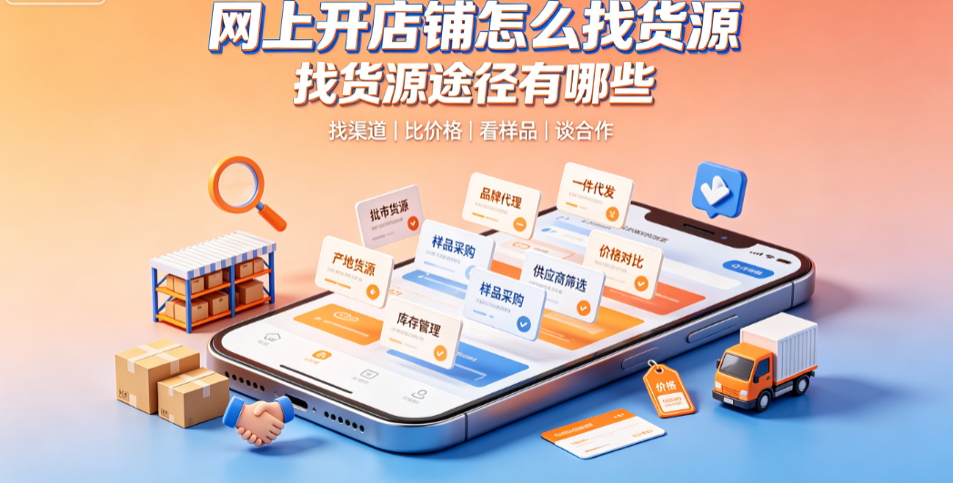 网上开店铺怎么找货源?找货源途径有哪些?