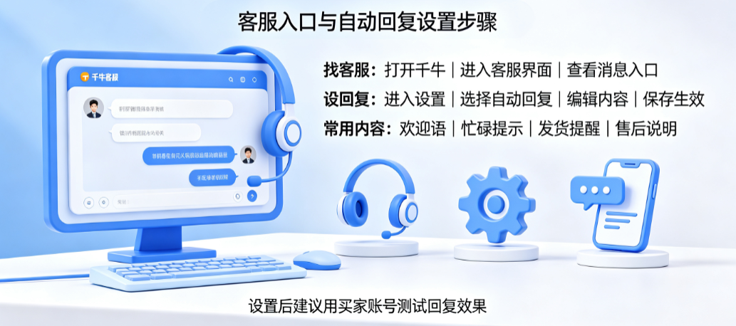 千牛客服在哪里?自动回复如何设置?