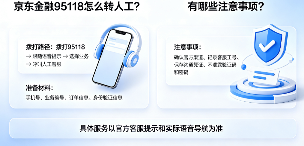 京东金融95118怎么转人工?有哪些注意事项?