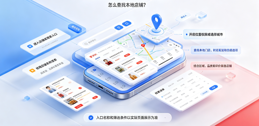 京东如何查看所有店铺?怎么查找本地店铺?