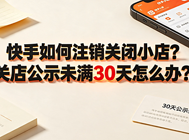 快手如何注销关闭小店?关店公示未满30天怎么办?完整操作指南