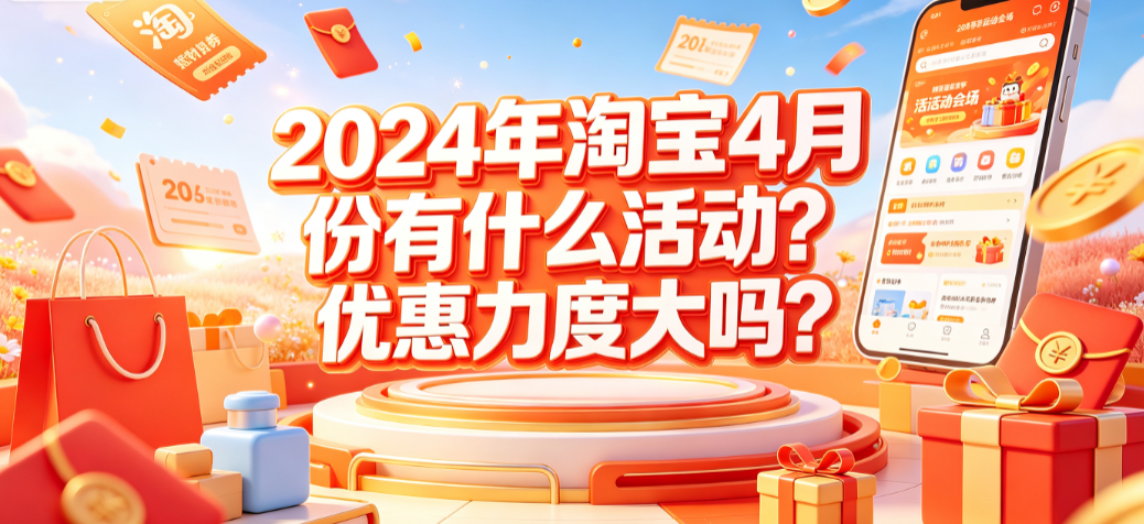 2024年淘宝4月份有什么活动?优惠力度大吗?