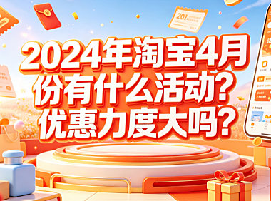 2024年淘宝4月份有什么活动?优惠力度大吗?