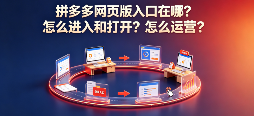 拼多多网页版入口在哪?怎么进入和打开?怎么运营?