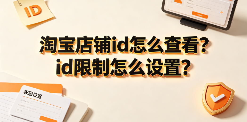 淘宝店铺id怎么查看？id限制怎么设置？商家运营全指南