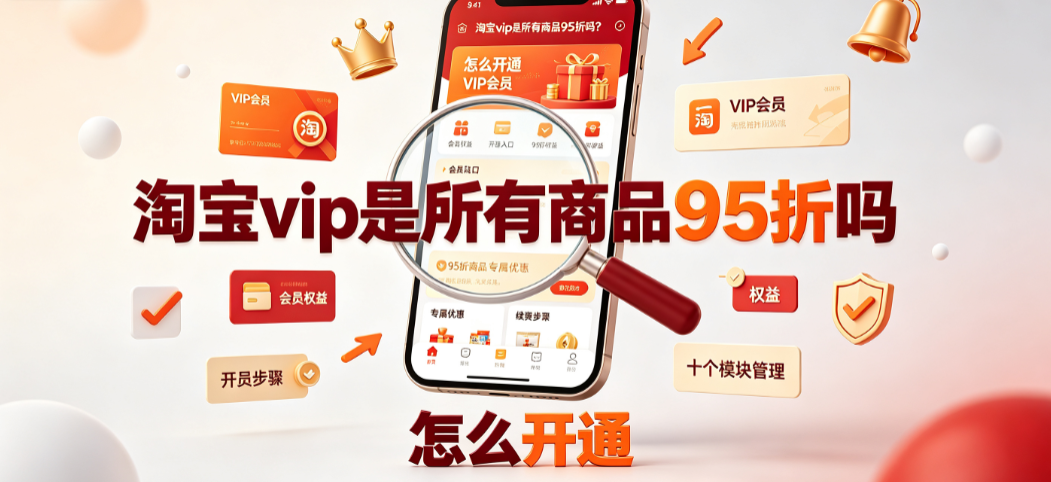 淘宝vip是所有商品95折吗?怎么开通?