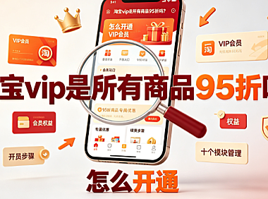 淘宝vip是所有商品95折吗?怎么开通?