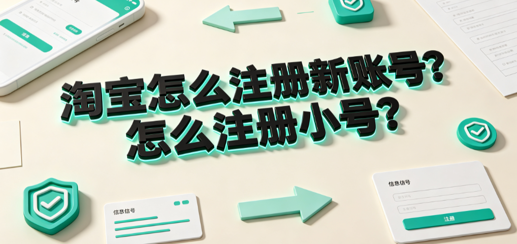 淘宝怎么注册新账号?怎么注册小号?