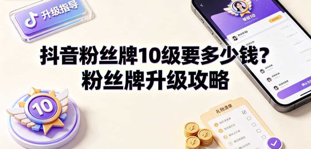 抖音粉丝牌10级要多少钱？粉丝牌升级攻略