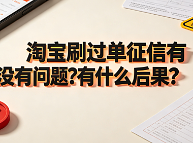 淘宝刷过单征信有没有问题?有什么后果?