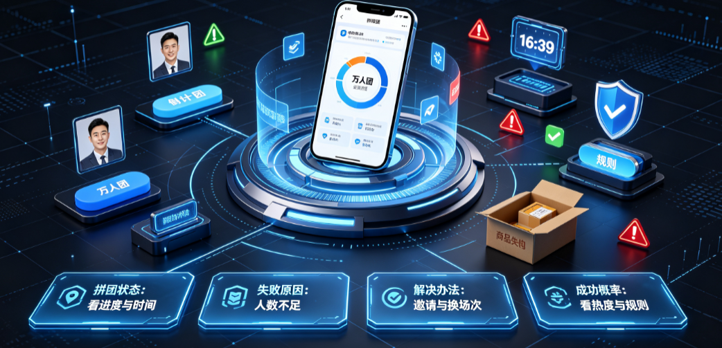 拼多多万人团拼不齐怎么办?万人团一般会成功吗?