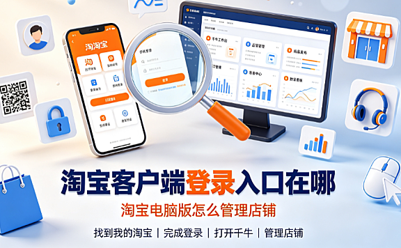 淘宝客户端登录入口在哪?淘宝电脑版怎么管理店铺?千牛实操指南
