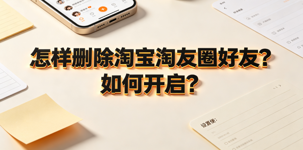 怎样删除淘宝淘友圈好友?如何开启? 平台社交功能实操指南