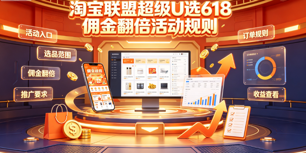 淘宝联盟超级U选618佣金翻倍活动规则