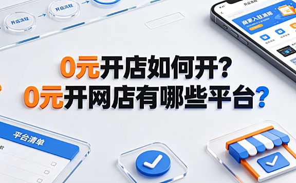 0元开店如何开?0元开网店有哪些平台?新手低成本入驻指南
