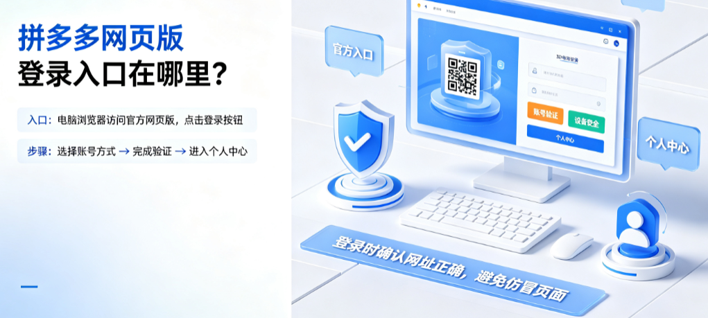 拼多多网页版登录入口在哪里?怎么登陆? 