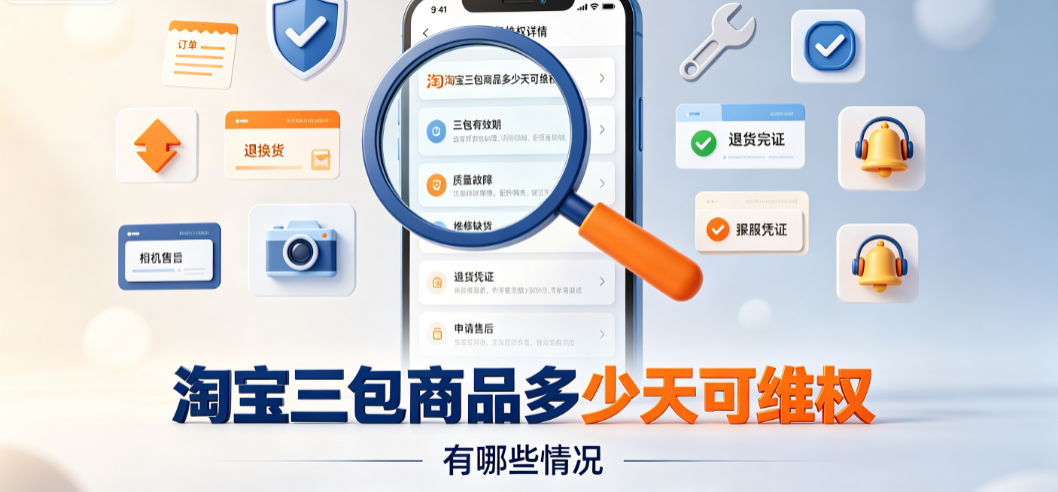 淘宝三包商品多少天可维权?有哪些情况?|电商售后指南