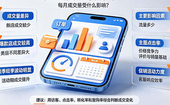 淘宝成交量每月多少?每月成交量受什么影响?电商运营深度解析