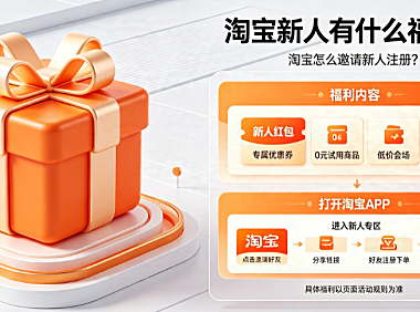 淘宝新人有什么福利?淘宝怎么邀请新人注册