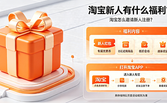 淘宝新人有什么福利?淘宝怎么邀请新人注册