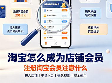 淘宝怎么成为店铺会员_注册淘宝会员注意什么全指南