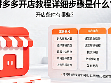 拼多多开店教程详细步骤是什么?开店条件有哪些?