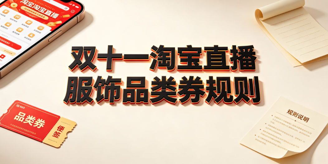 双十一淘宝直播服饰品类券规则 核心逻辑与实操指南