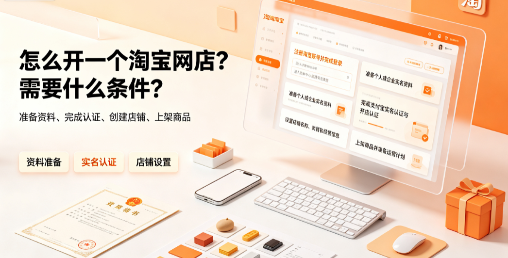 怎么开一个淘宝网店?需要什么条件?