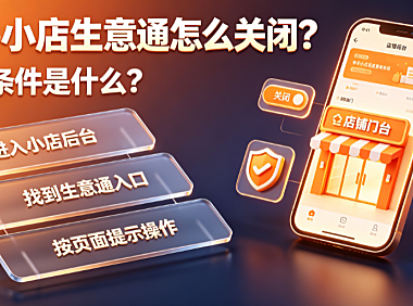 快手小店生意通怎么关闭?开通条件是什么?