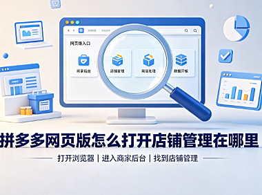 拼多多网页版怎么打开?店铺管理在哪里?